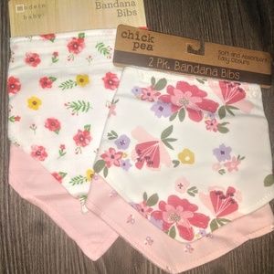 4-Pc Baby Girl Bandana Bib Set